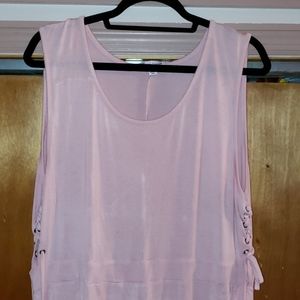 Pale pink sleeveless dress